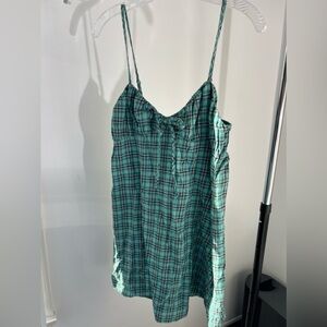 Plaid Turquoise Dress